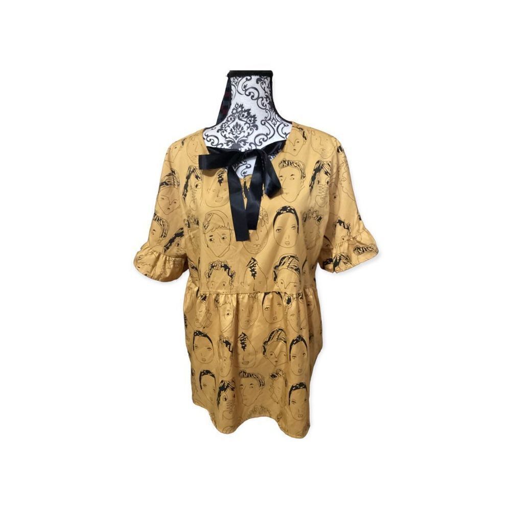 Cartoon Face Korean Style Harajuku Oversized Top XL